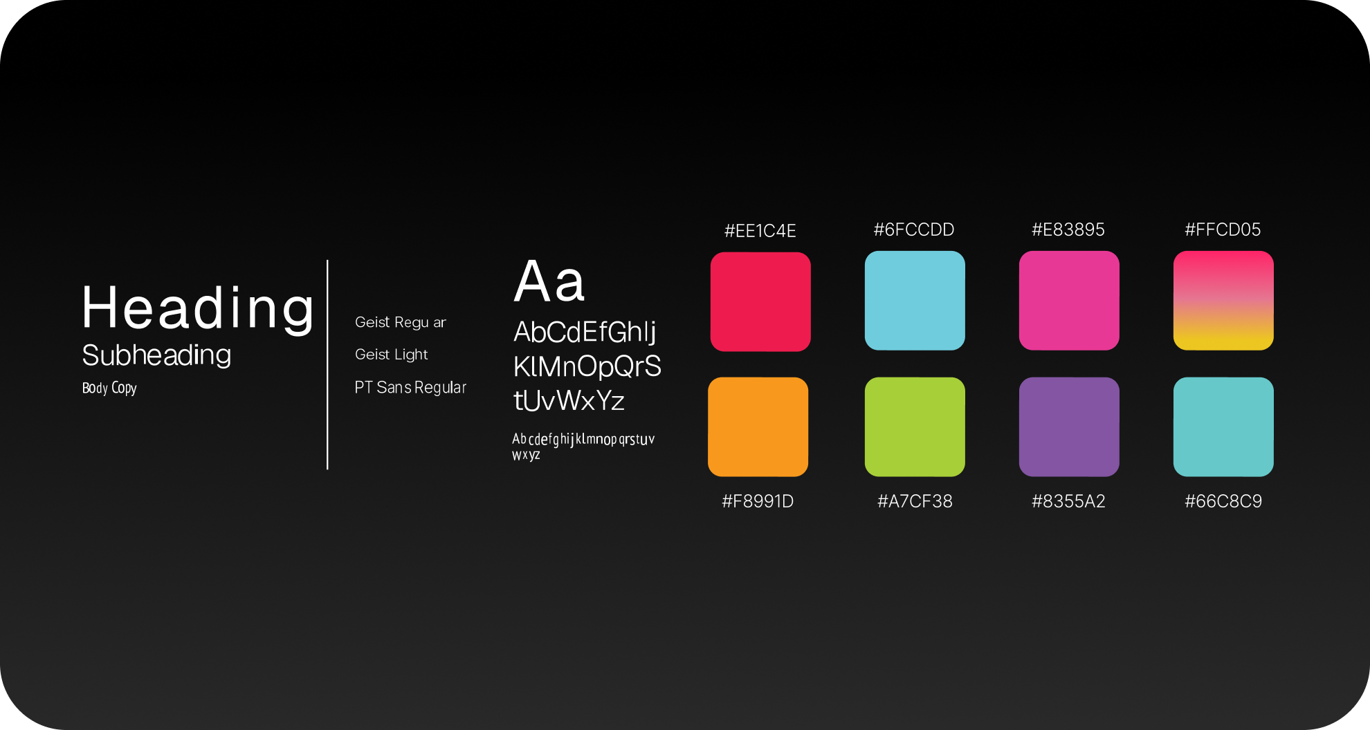 Glo color and typography