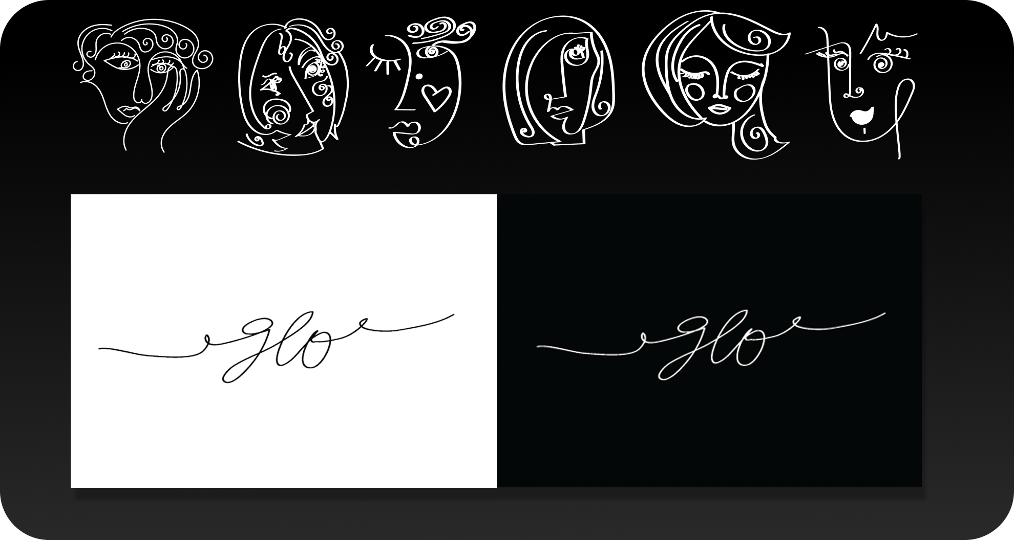Glo illustration and logo studies