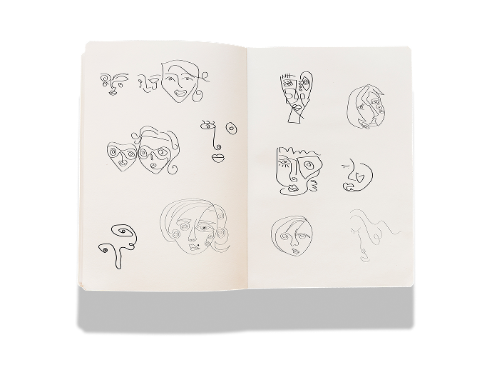 Face illustration sketches