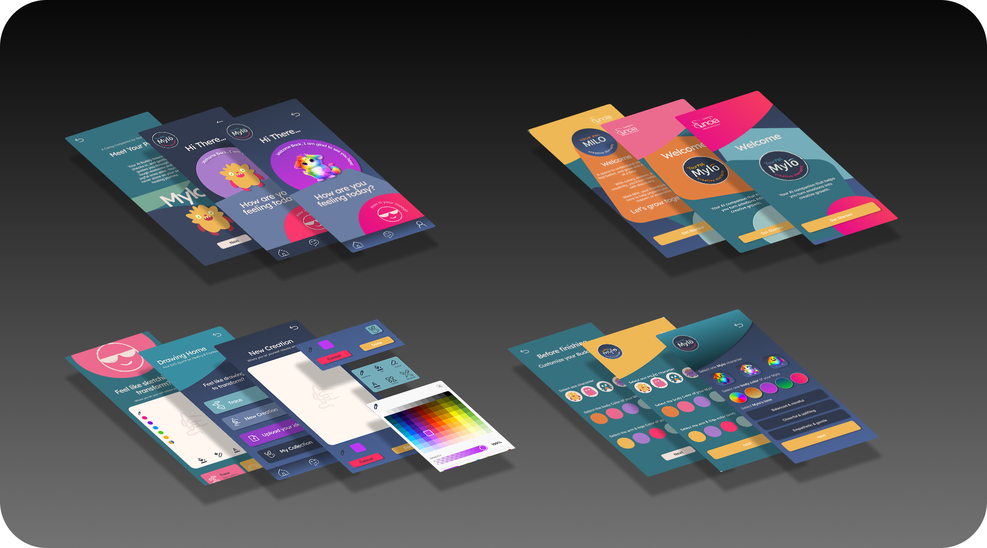 Mylo prototype changes and testing refinements